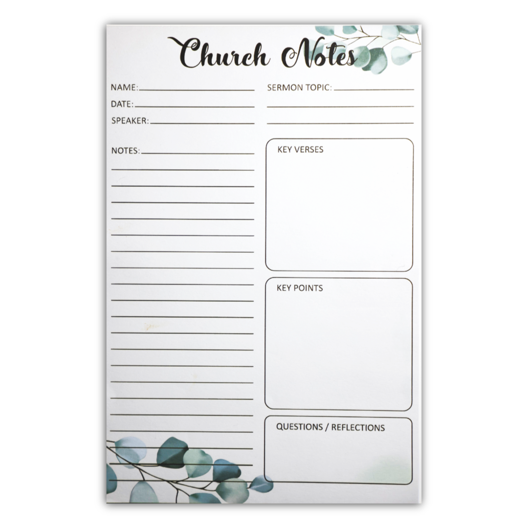 Church Notes Notepad